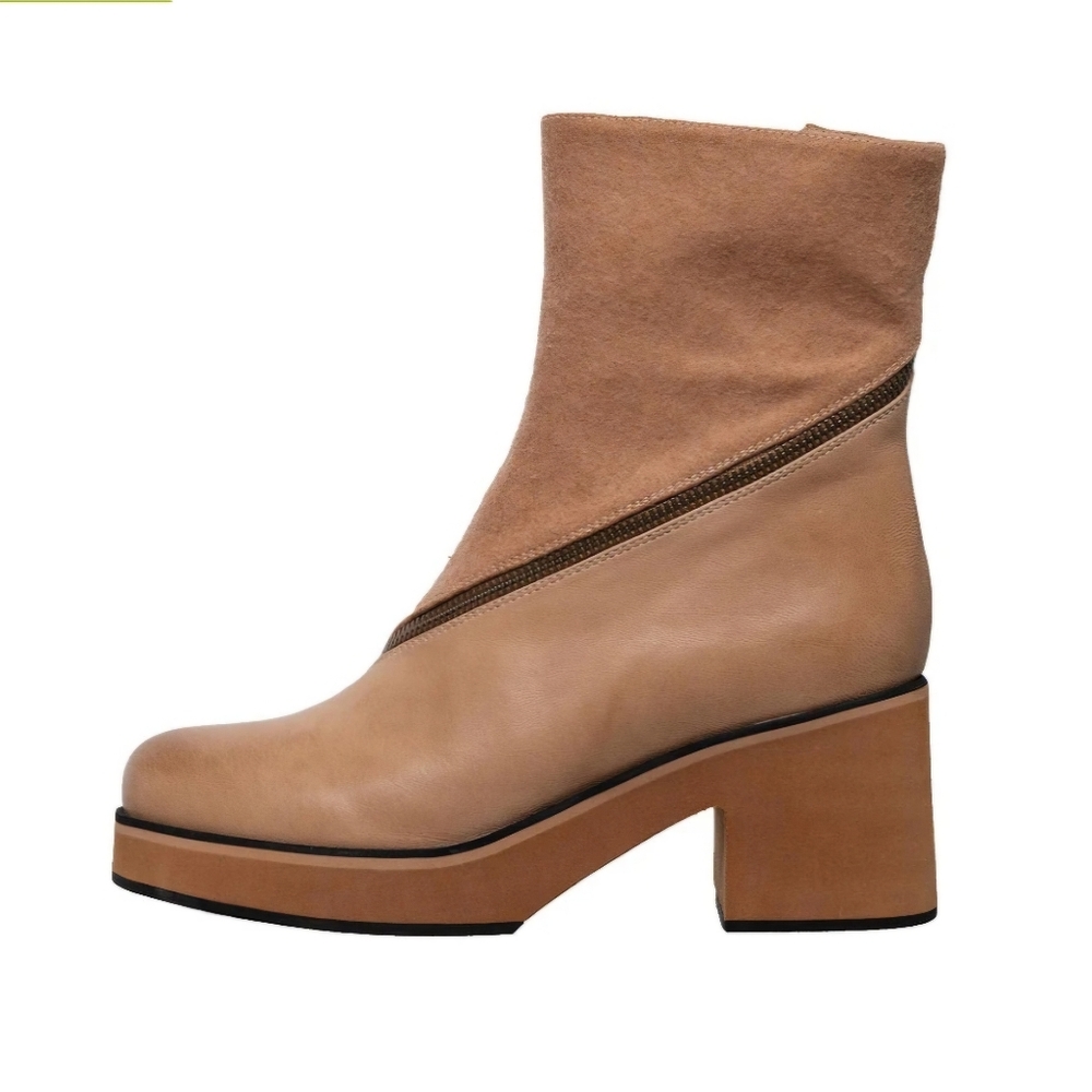 Antelope Taupe Leather Boots
